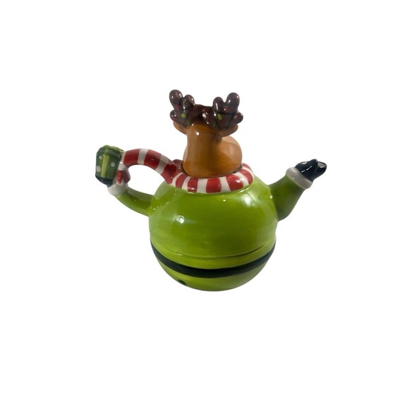 Cracker Barrel Merry Merry Ceramic Moose Reindeer Serve Ware Tea Set Christmas - Picture 10 of 16